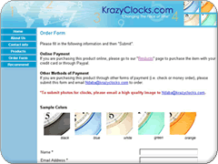 KrazyClocks website